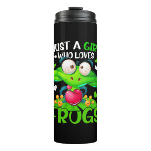 Just A Girl Who Loves Frogs Kids Girls Frog Thermal Tumbler