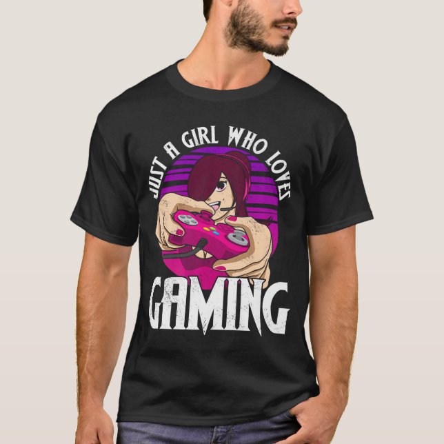 Just a Girl Who Loves Gaming Gambling Women Premiu T-Shirt (Front)