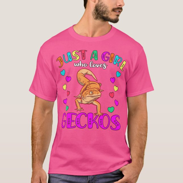 Just A Girl Who Loves Geckos T-Shirt (Front)