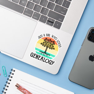 Just A Girl Who Loves Genealogy Sticker