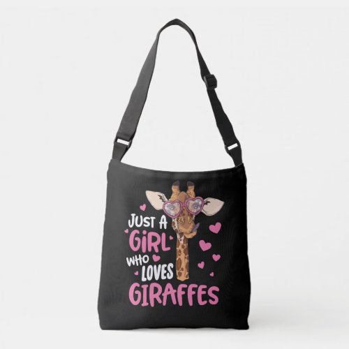 Just A Girl Who Loves Giraffes Crossbody Bag