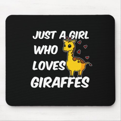 Just A Girl Who Loves Giraffes Giraffe Costume Mouse Pad
