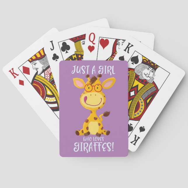 Just A Girl Who Loves Giraffes! Poker Cards (Back)