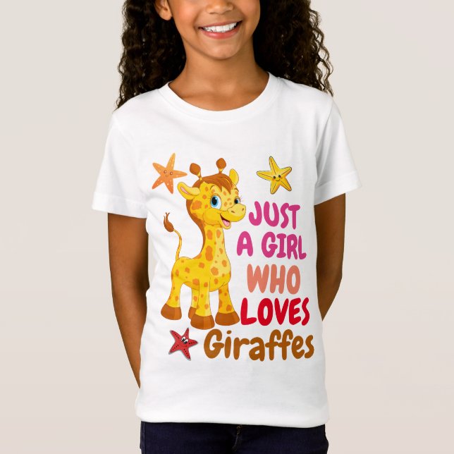 just a girl who loves giraffes t-shirt (Front)
