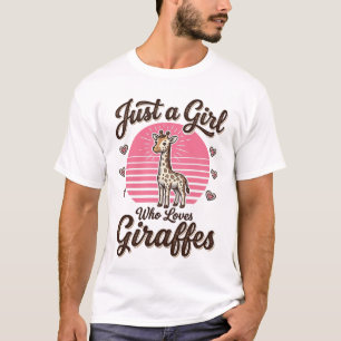 Just a Girl Who Loves Giraffes Vintage Shirt Desig