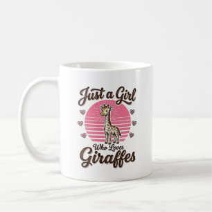 Just a Girl Who Loves Giraffes Vintage Shirt Desig Coffee Mug