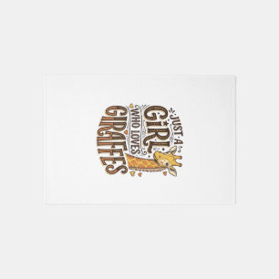 Just a Girl Who Loves Giraffes Vintage T-Shirt Des Rug