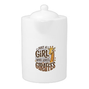 Just a Girl Who Loves Giraffes Vintage T-Shirt Des Teapot