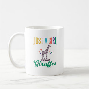 Just a Girl Who Loves Giraffes Vintage Vector Desi Coffee Mug