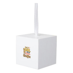 Just A Girl Who Loves Giraffes Vintage Vector Desi Cube Ornament