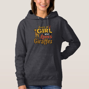 Just A Girl Who Loves Giraffes Vintage Vector Desi Hoodie