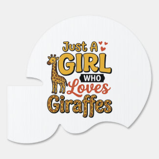 Just A Girl Who Loves Giraffes Vintage Vector Desi Sign