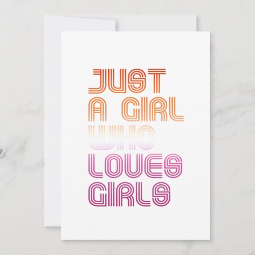 Just a girl who loves girls holiday card