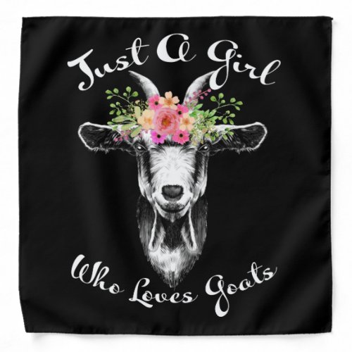 Just a Girl who loves Goats Farmer Women Goat Bandana