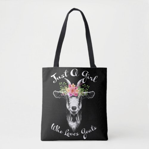 Just a Girl who loves Goats Farmer Women Goat Tote Bag