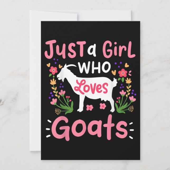 Just A Girl Who Loves Goats Invitation (Front)