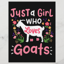 Just A Girl Who Loves Goats Letterhead