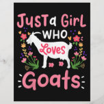 Just A Girl Who Loves Goats Letterhead<br><div class="desc">Just A Girl Who Loves Goats Gift</div>