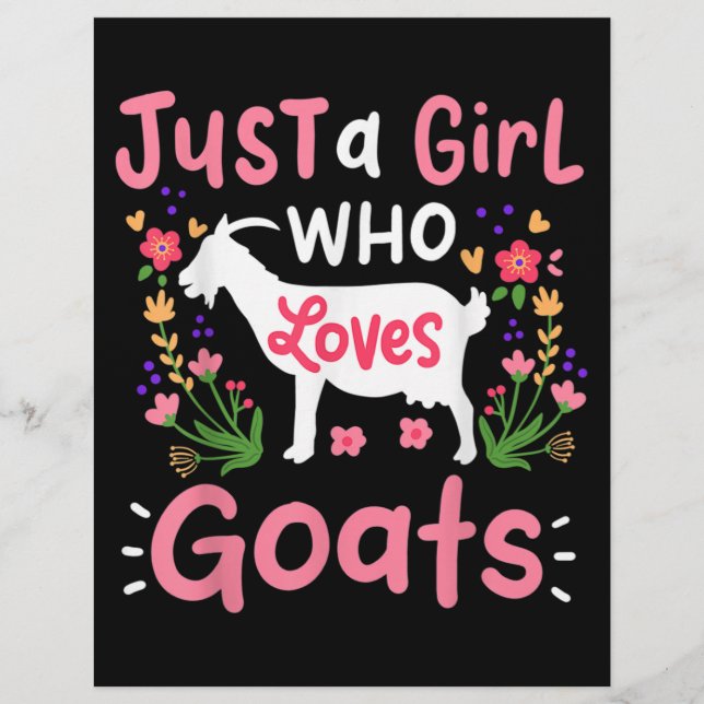 Just A Girl Who Loves Goats Letterhead (Front)