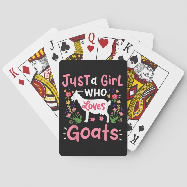 Just A Girl Who Loves Goats Poker Cards (Back)