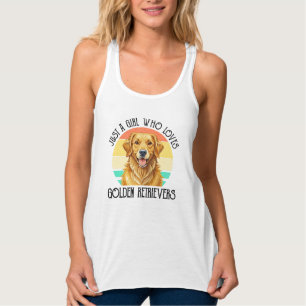 Just A Girl Who Loves Golden Retrievers Tank Top
