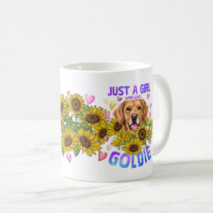 Just A Girl Who Loves Goldie Cute Golden Retriever Coffee Mug