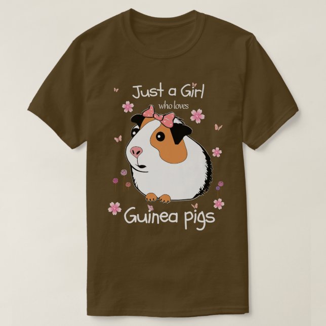 Just a Girl Who Loves Guinea Pigs Animal Clothes C T-Shirt (Design Front)