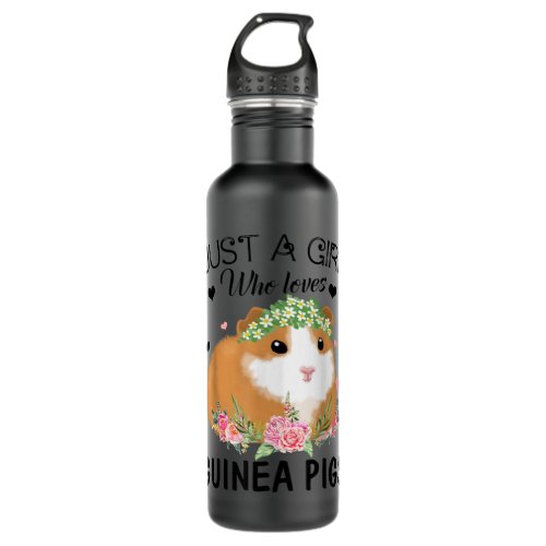 Just A Girl Who Loves Guinea Pigs  Animal Lover Gi Stainless Steel Water Bottle