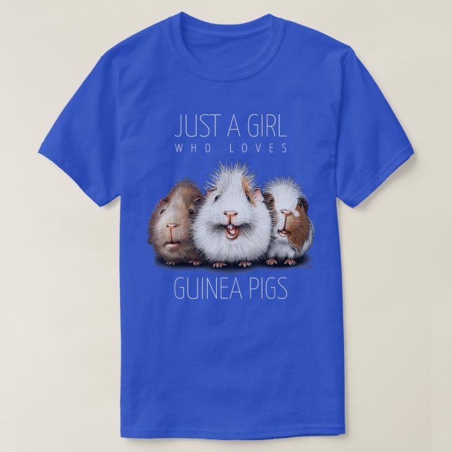 Just A Girl Who Loves Guinea Pigs - Cavy Design  T-Shirt (Design Front)
