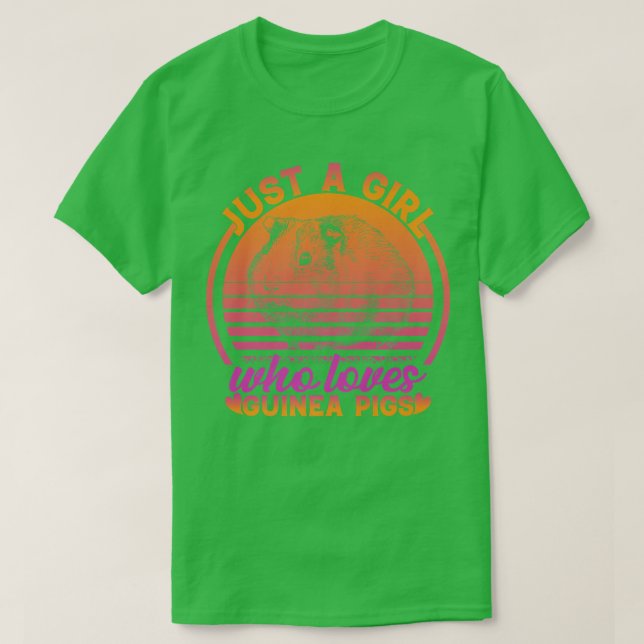 Just a Girl Who Loves Guinea Pigs cute animals Gui T-Shirt (Design Front)