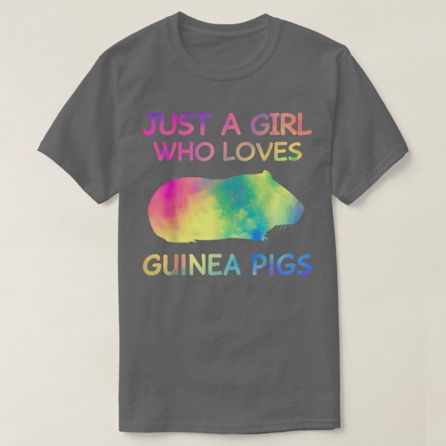 Just A Girl Who Loves Guinea Pigs Funny Guinea Pig T-Shirt (Design Front)