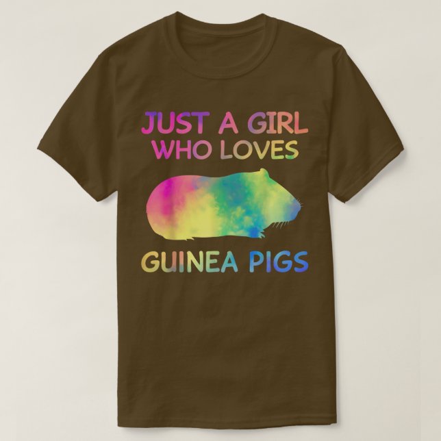 Just A Girl Who Loves Guinea Pigs Funny Guinea Pig T-Shirt (Design Front)