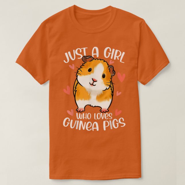 Just A Girl Who Loves Guinea Pigs Funny  T-Shirt (Design Front)
