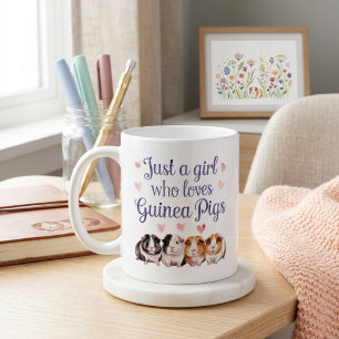 Just a Girl Who Loves Guinea Pigs Guinea Pig Coffee Mug