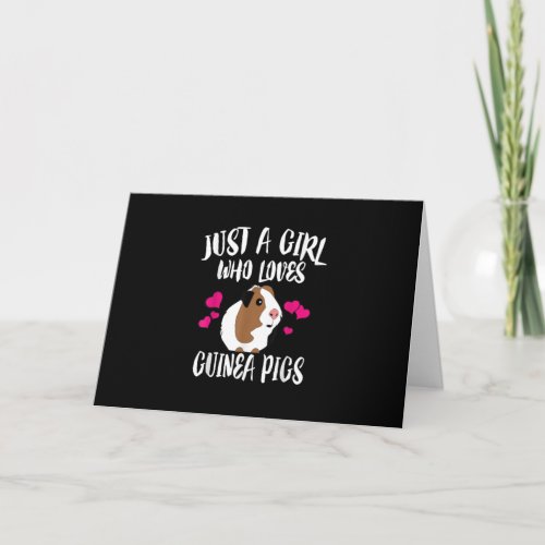 Just A Girl Who Loves Guinea Pigs Guinea Pig Gift Card