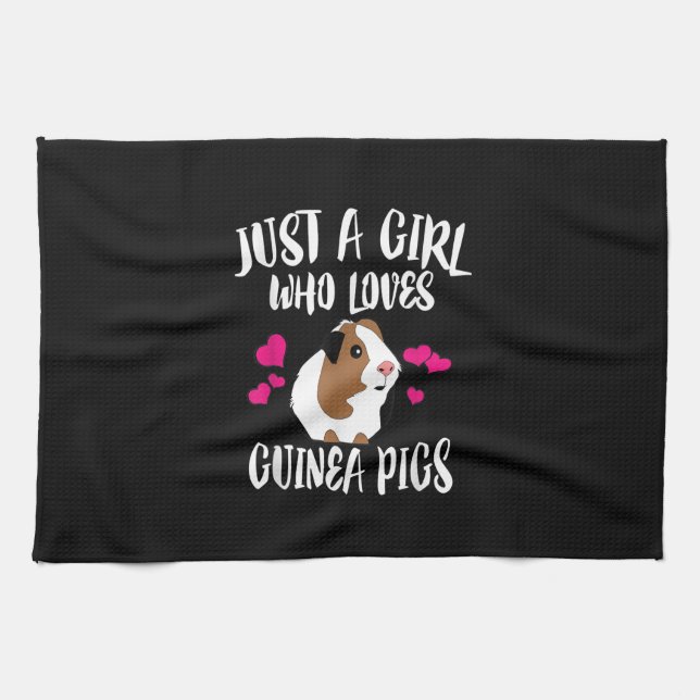 Just A Girl Who Loves Guinea Pigs Guinea Pig Gift Kitchen Towel (Horizontal)
