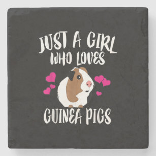 Just A Girl Who Loves Guinea Pigs Guinea Pig Gift Stone Coaster