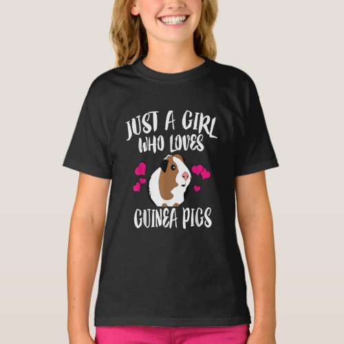 Just A Girl Who Loves Guinea Pigs Guinea Pig Gift T_Shirt
