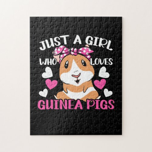 Just A Girl Who Loves Guinea Pigs Jigsaw Puzzle