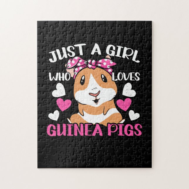 Just A Girl Who Loves Guinea Pigs Jigsaw Puzzle (Vertical)