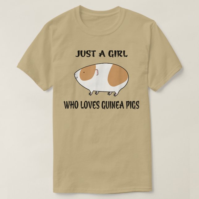 Just A Girl Who Loves Guinea Pigs Lover Mom Girls  T-Shirt (Design Front)
