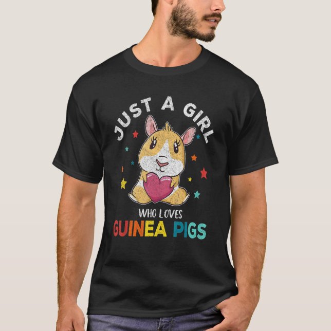 Just A Girl Who Loves Guinea Pigs Mom Wheek Guinea T-Shirt (Front)