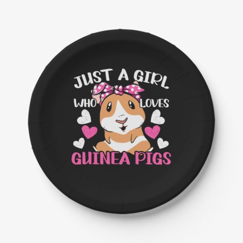 Just A Girl Who Loves Guinea Pigs Paper Plates