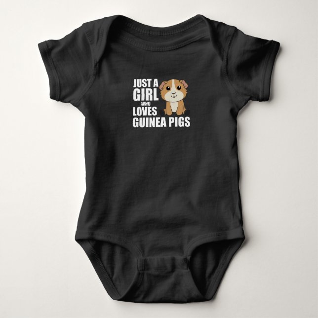 Just A Girl who Loves Guinea Pigs - Sweet Guinea Baby Bodysuit (Front)