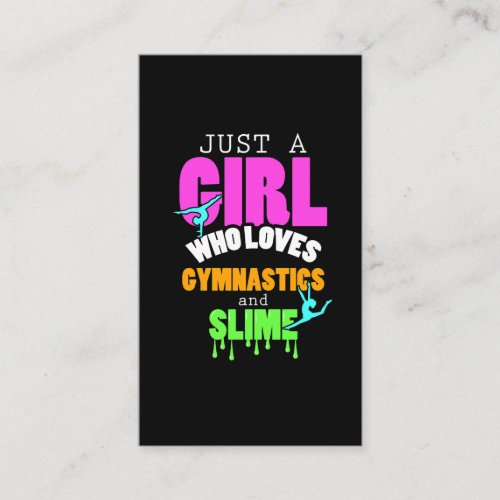 Just A Girl Who Loves Gymnastics And Slime Business Card