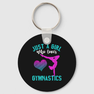 Just A Girl Who Loves Gymnastics Funny Gymnast Quo Keychain