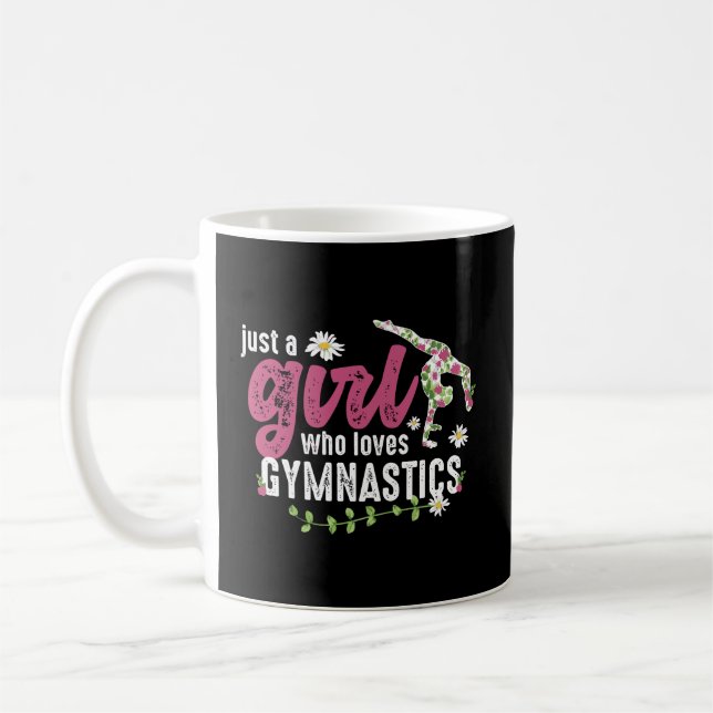 Just A Girl Who Loves Gymnastics Gymnast Coffee Mug (Left)