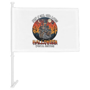 Just A Girl Who Loves Halloween Postal Service Wit Car Flag