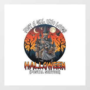 Just A Girl Who Loves Halloween Postal Service Wit Floor Decals