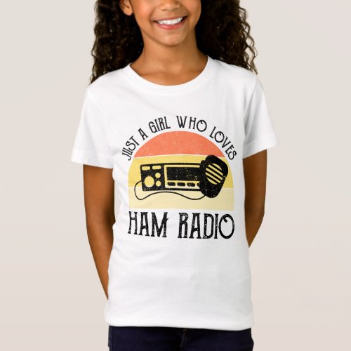 Just A Girl Who Loves Ham Radio T_Shirt
